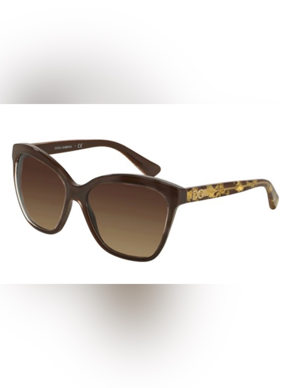 Vintage Dolce & Gabbana Tortoise Shell Frame with Brown Lenses Women's Sunglasse